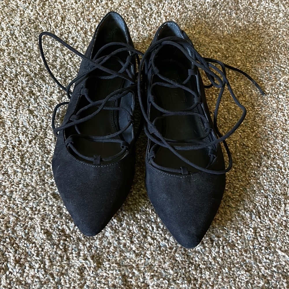 Forever 21 lace up flats size 5.5